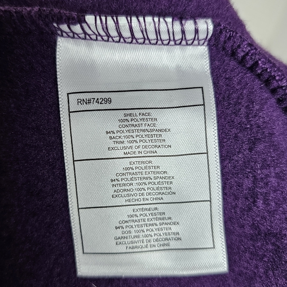 CANADA WEATHERGEAR Women’s Lightweight Sweater Fleece Sweatshirt Jacket Purple S - Picture 8 of 9